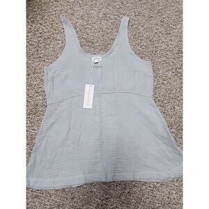 Cozy Earth Boardwalk Breeze Tank Glacier Cotton/Modal Lounge Top Small NWT